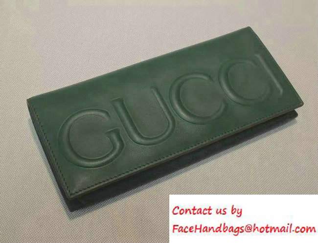 Gucci XL Long Wallet 428779 Green 2016 - Click Image to Close