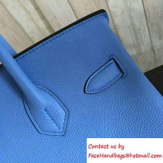 Hermes Birkin 30/35 Bag in Original Epsom Leather Bag Paradise Blue - Click Image to Close