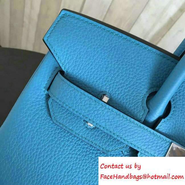 Hermes Birkin 30/35 Bag in Original Epsom Leather Bag Turquoise Blue
