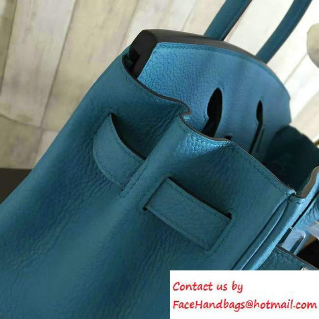 Hermes Birkin 30/35 Bag in Original Epsom Leather Bag Turquoise Blue - Click Image to Close