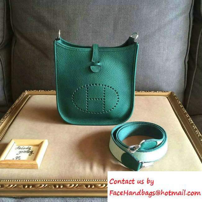 Hermes mini evelyne bag in original togo leather Malachite