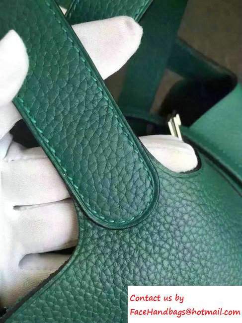 Hermes picotin 22 bag in original togo leather malachite