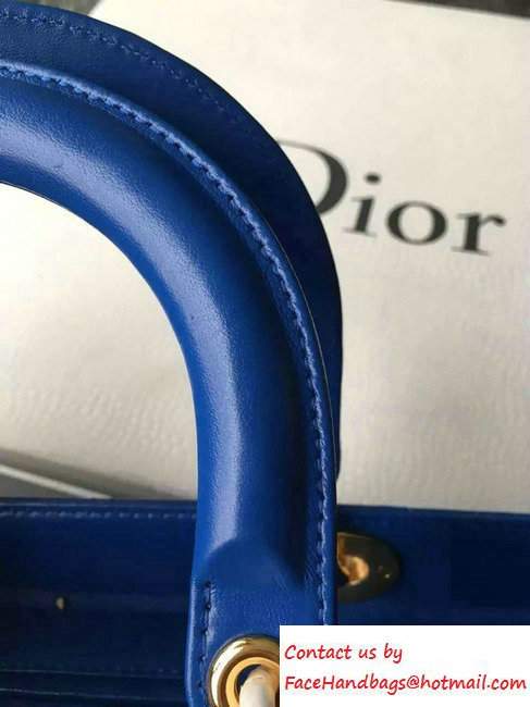 Lady Dior Large Bag in Lambskin Leather Blue - Click Image to Close
