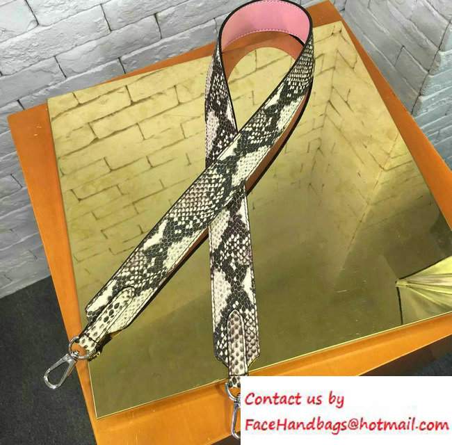 Louis Vuitton Bandouliere Python Pattern Shoulder Strap J02293 Gray/Pink 2016 - Click Image to Close