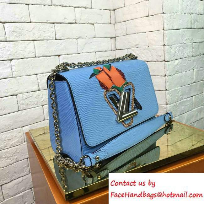 Louis Vuitton EPI Leather Early Bird Twist MM Bag M41866 Bleuet 2016