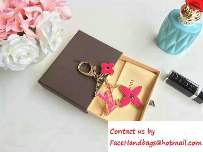 Louis Vuitton Fleur d'Epi Bag Charm Key Ring Fushia Gold - Click Image to Close