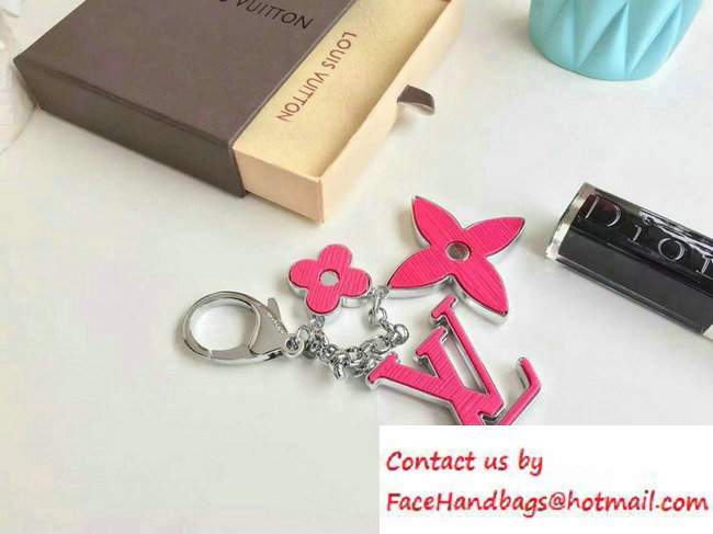 Louis Vuitton Fleur d'Epi Bag Charm Key Ring Fushia Silver - Click Image to Close