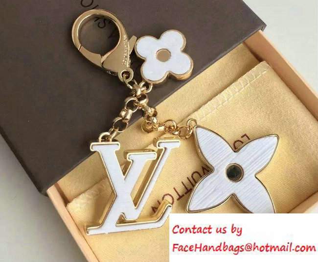 Louis Vuitton Fleur d'Epi Bag Charm Key Ring White Gold - Click Image to Close
