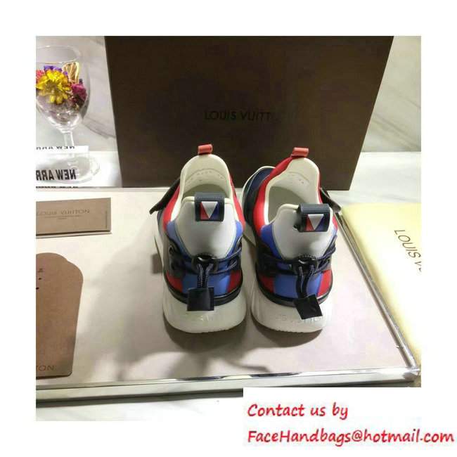Louis Vuitton Lovers Sneakers Blue/Red Fall Winter 2016 - Click Image to Close