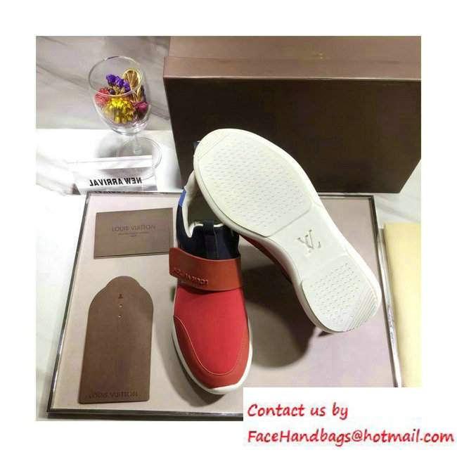 Louis Vuitton Lovers Sneakers Red/Blue Fall Winter 2016 - Click Image to Close