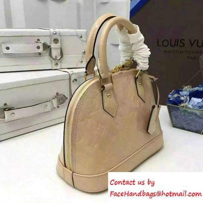 Louis Vuitton Monogram Vernis Alma BB Bag Beige