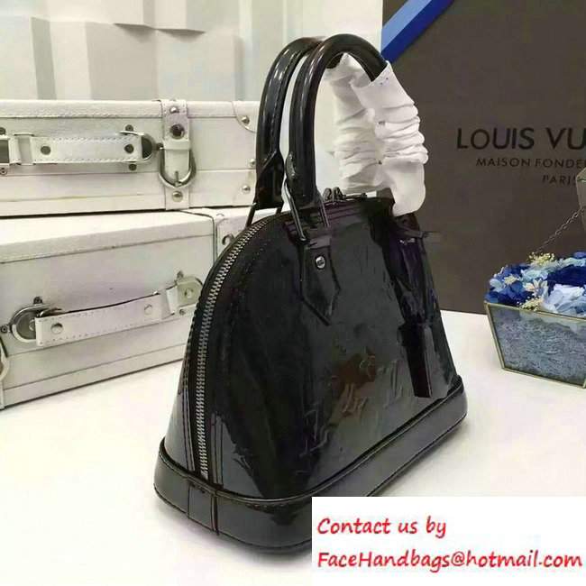 Louis Vuitton Monogram Vernis Alma BB Bag Black/Silver - Click Image to Close