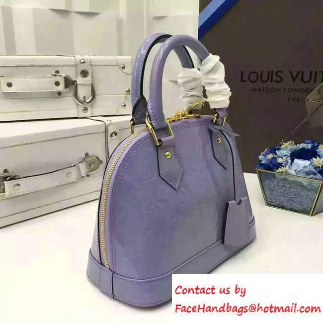 Louis Vuitton Monogram Vernis Alma BB Bag Lilas