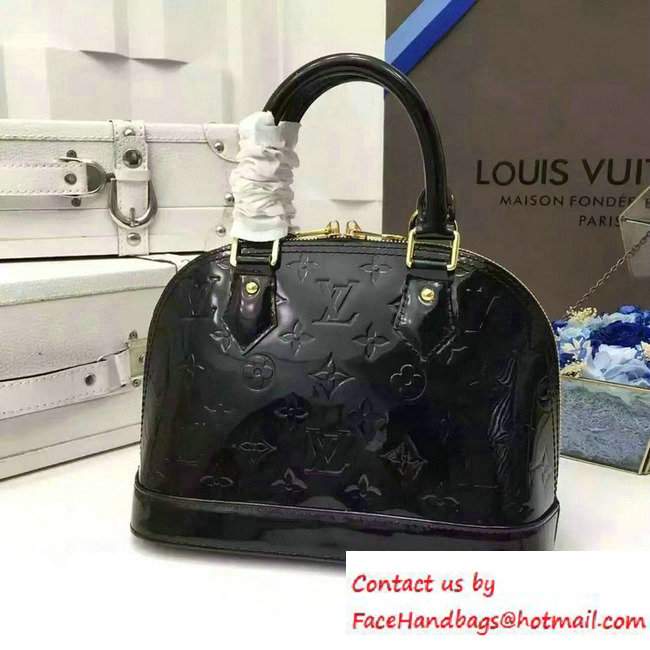 Louis Vuitton Monogram Vernis Alma BB Bag M50418 Black - Click Image to Close