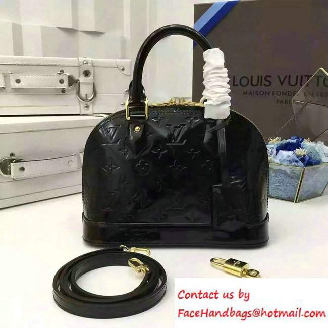 Louis Vuitton Monogram Vernis Alma BB Bag M50418 Black - Click Image to Close