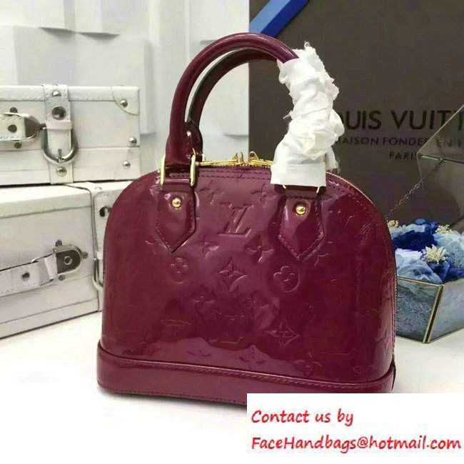 Louis Vuitton Monogram Vernis Alma BB Bag M50565 Magenta - Click Image to Close