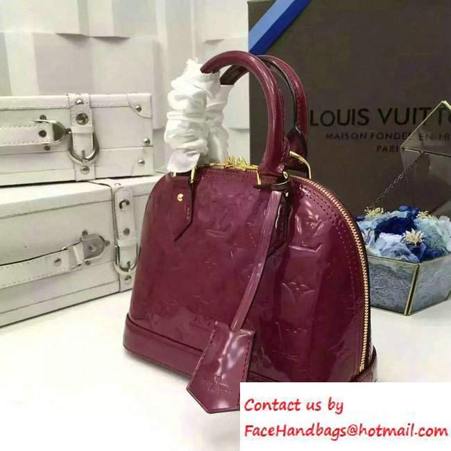 Louis Vuitton Monogram Vernis Alma BB Bag M50565 Magenta