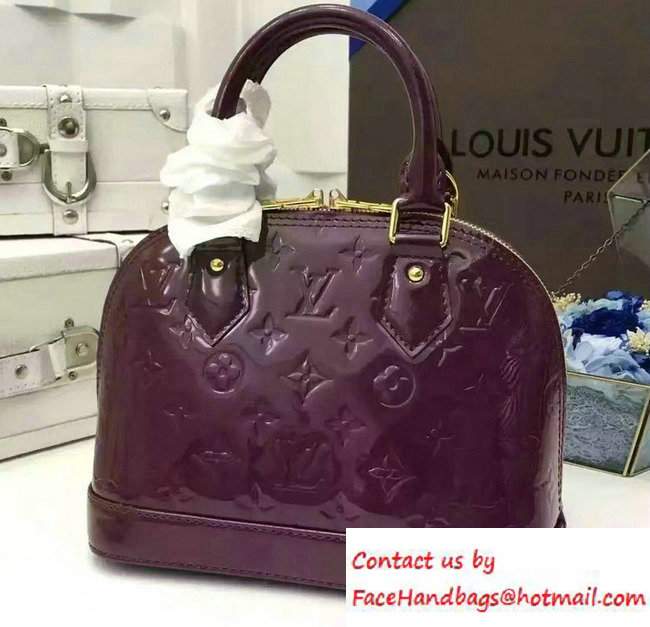 Louis Vuitton Monogram Vernis Alma BB Bag M90102 Amethyste