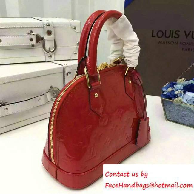Louis Vuitton Monogram Vernis Alma BB Bag M90174 Cherry