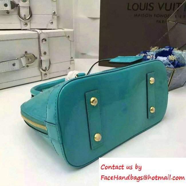 Louis Vuitton Monogram Vernis Alma BB Bag M90302 Turquoise - Click Image to Close