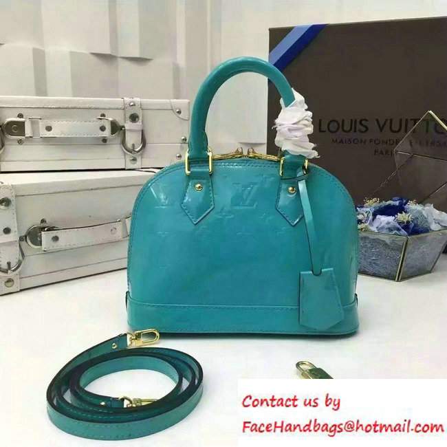 Louis Vuitton Monogram Vernis Alma BB Bag M90302 Turquoise