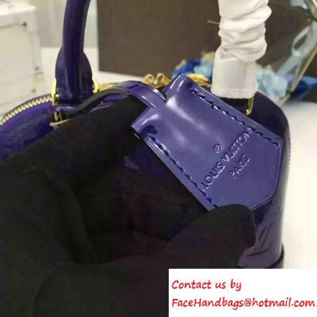 Louis Vuitton Monogram Vernis Alma BB Bag M90975 Blueberry - Click Image to Close
