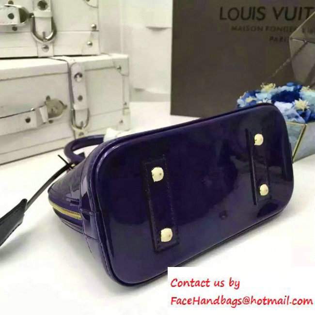 Louis Vuitton Monogram Vernis Alma BB Bag M90975 Blueberry