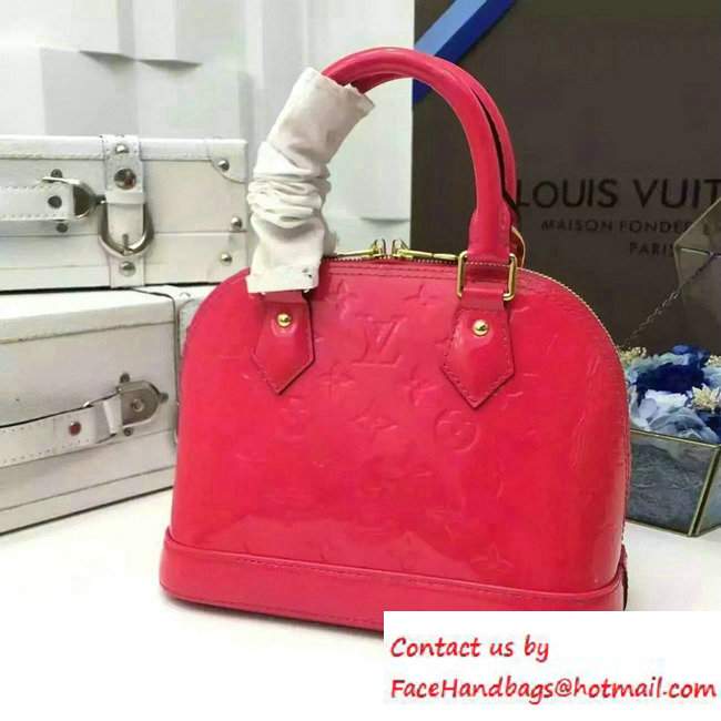 Louis Vuitton Monogram Vernis Alma BB Bag M90976 Hot Pink - Click Image to Close