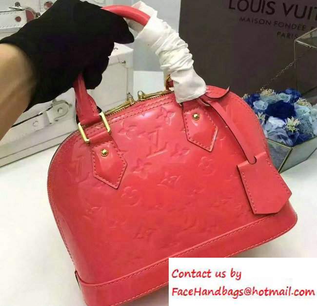 Louis Vuitton Monogram Vernis Alma BB Bag Rouge