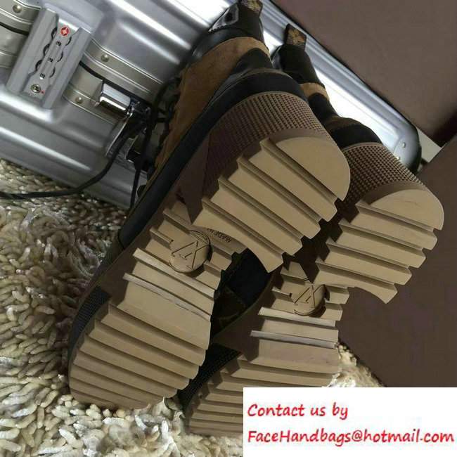 Louis Vuitton Palm Canyon Desert Boots Khaki 1A157D 2016