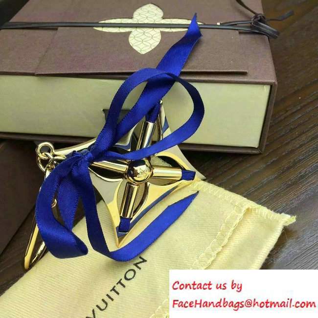 Louis Vuitton Ribbon Bag Charm Key Ring Blue