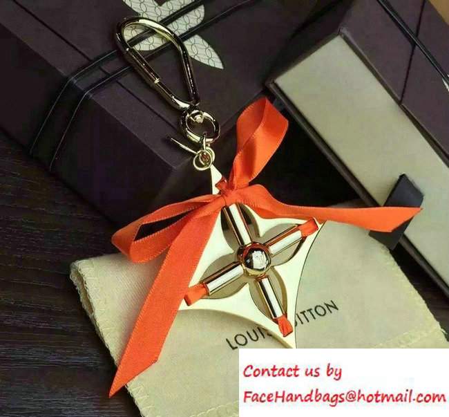Louis Vuitton Ribbon Bag Charm Key Ring Orange - Click Image to Close