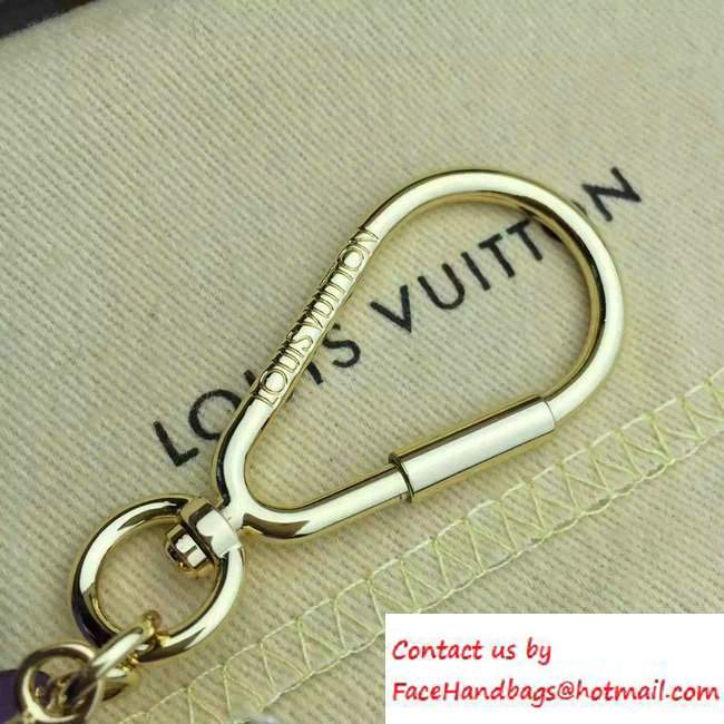 Louis Vuitton Ribbon Bag Charm Key Ring Purple