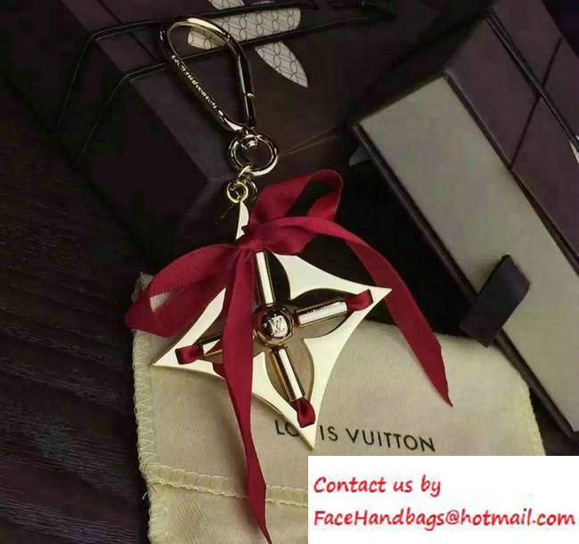 Louis Vuitton Ribbon Bag Charm Key Ring Red - Click Image to Close