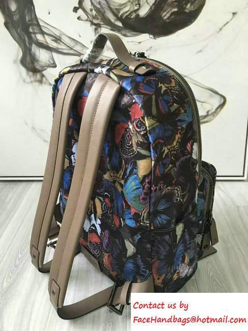 Valentino Butterfly Printed Nylon Backpack Multicolor 2016 - Click Image to Close