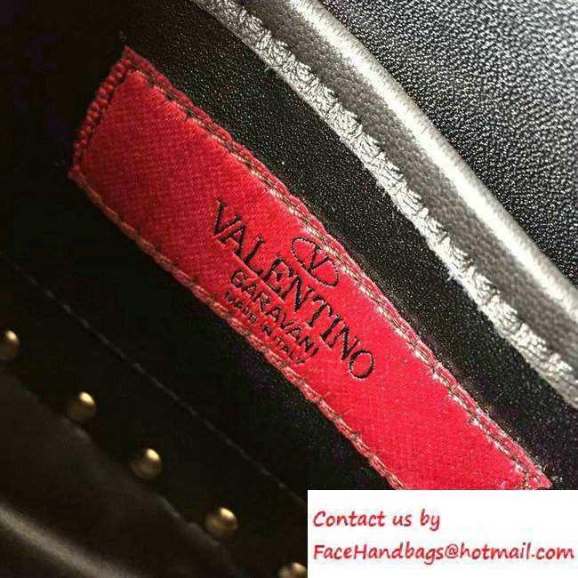 Valentino Rhombus Rockstud Spike Small Chain Shoulder Bag Black 2016 - Click Image to Close