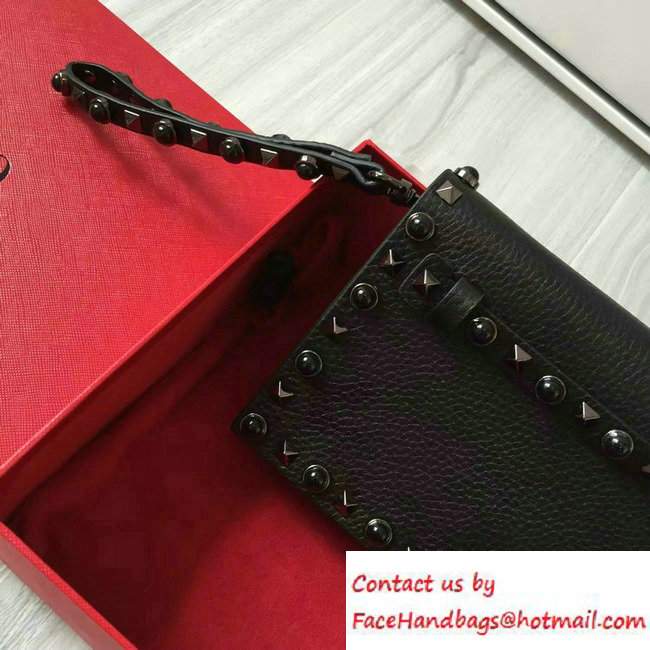 Valentino Rockstud Rolling Noir Clutch Small Bag 2016 - Click Image to Close
