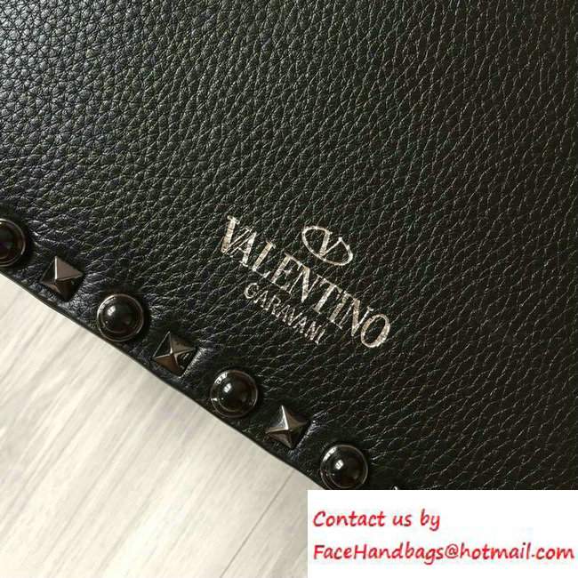 Valentino Rockstud Rolling Noir Cross Body Shoulder Large Bag 2016