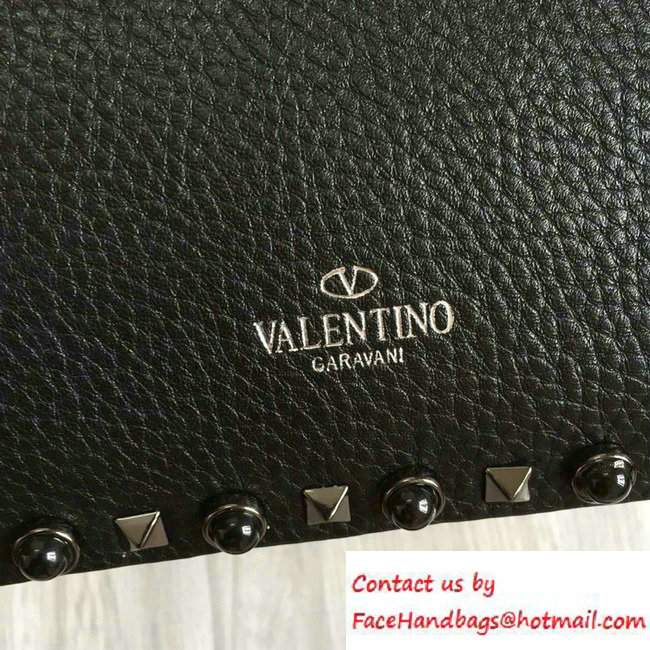 Valentino Rockstud Rolling Noir Small Tote Bag 2016 - Click Image to Close