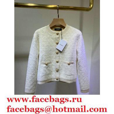 Balmain white shearling coat 2020