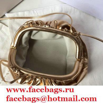 Bottega Veneta Frame Pouch Clutch Small Bag with Strap In Butter Calf metallic gold 2020 - Click Image to Close