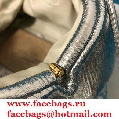 Bottega Veneta Frame Pouch Clutch Small Bag with Strap In Nappa leather metallic silver 2020