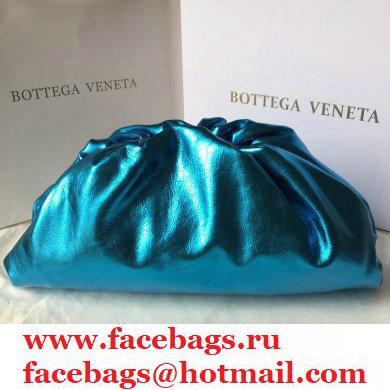 Bottega Veneta Frame Pouch Clutch large Bag with Strap In Butter Calf metallic blue 2020 - Click Image to Close