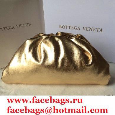 Bottega Veneta Frame Pouch Clutch large Bag with Strap In Butter Calf metallic gold 2020