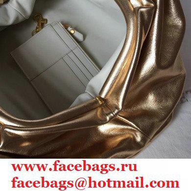Bottega Veneta Frame Pouch Clutch large Bag with Strap In Butter Calf metallic gold 2020 - Click Image to Close