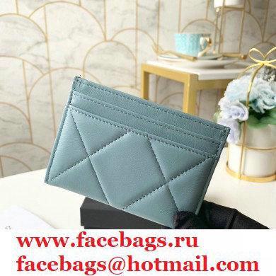Chanel 19 Card Holder AP1167 Light Blue 2020 - Click Image to Close