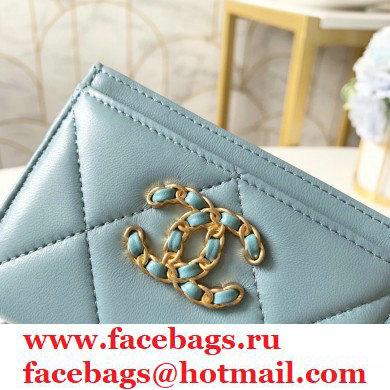 Chanel 19 Card Holder AP1167 Light Blue 2020 - Click Image to Close