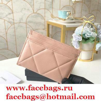 Chanel 19 Card Holder AP1167 Light Pink 2020 - Click Image to Close