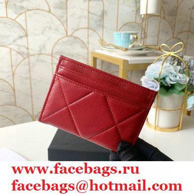 Chanel 19 Card Holder AP1167 Red 2020 - Click Image to Close