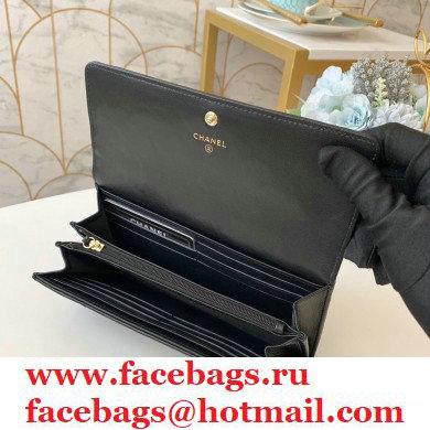 Chanel 19 Long Flap Wallet AP0955 Black 2020 - Click Image to Close